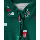 Grenouillère Côtelée en Coton Sapins Bébé Carter's - Vert