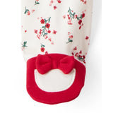 Grenouillère en Coton Petites Fleurs & Nœuds Bébé Fille Carter's - Blanc & Rouge