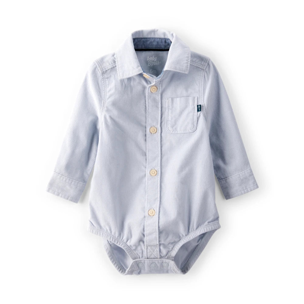 Body Boutonné en Velours Côtelé à Manches Longues Bébé Garçon OshKosh - Bleu