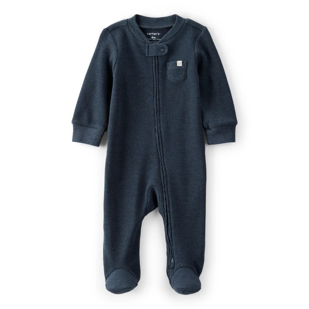 Grenouillère Texturée à Poche Bébé Garçon Carter's - Bleu Marine