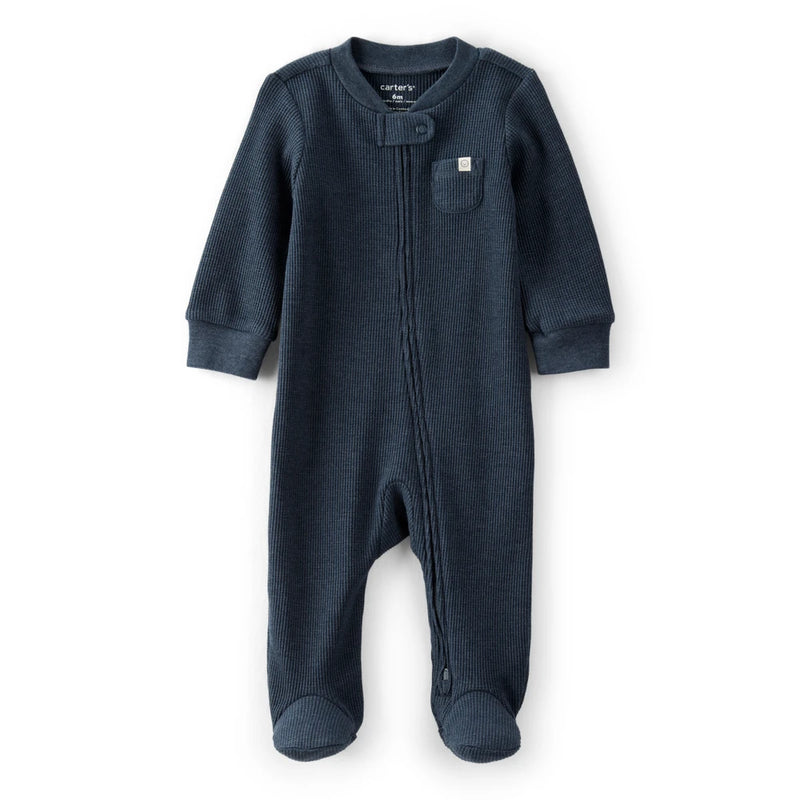 Baby Boy Carter's Textured Pocket Sleep & Play - Navy