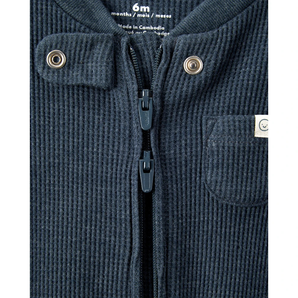 Grenouillère Texturée à Poche Bébé Garçon Carter's - Bleu Marine