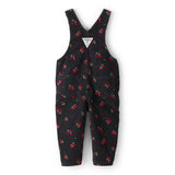 Salopette en Velours Côtelé Fleurie Bébé Fille OshKosh - Noir