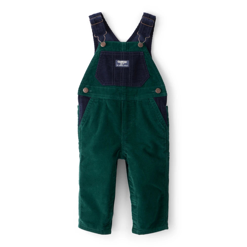 Salopette en Velours Côtelé Bébé Garçon OshKosh - Vert