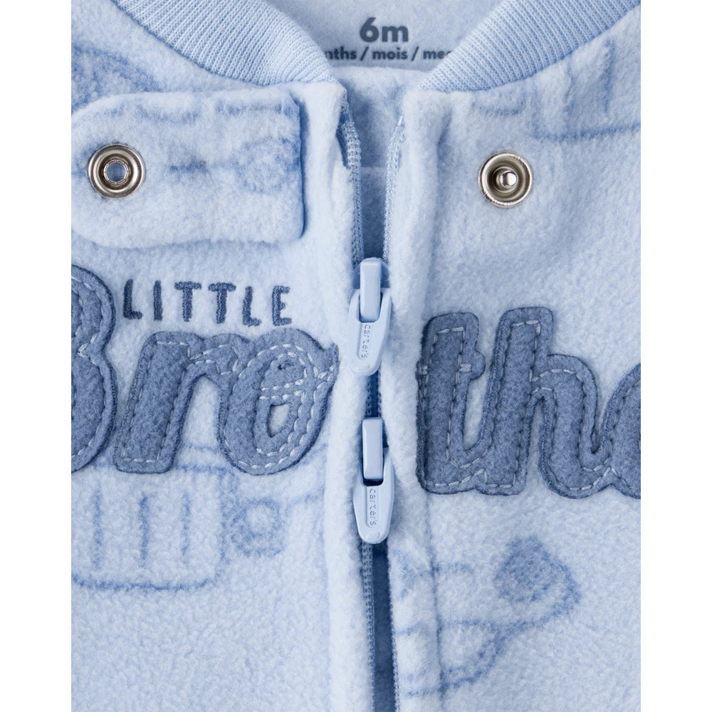 Grenouillère en Micropolaire Camion de Pompiers Bébé Garçon Carter's - Bleu