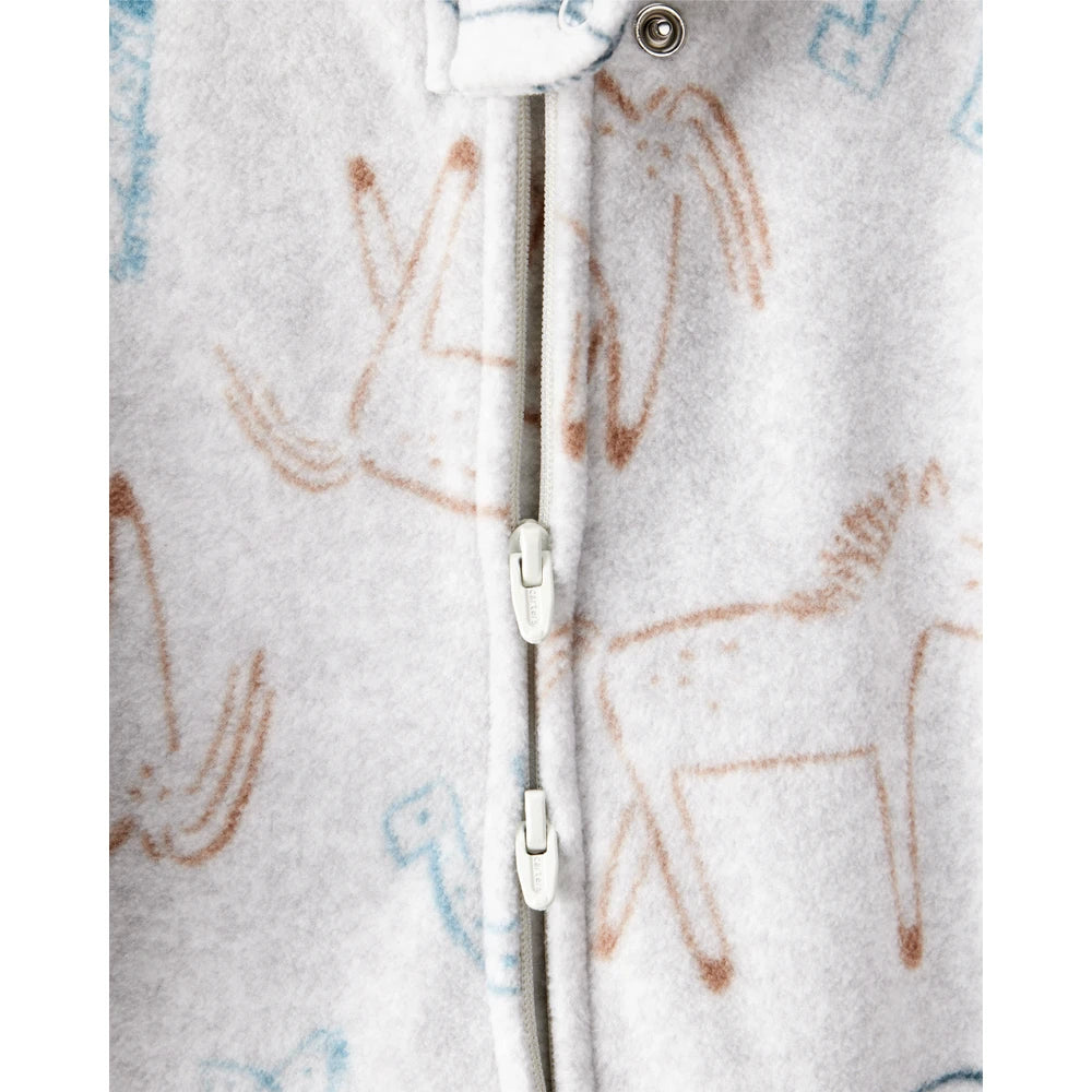 Grenouillère en Micropolaire Cowboy Bébé Garçon Carter's - Gris