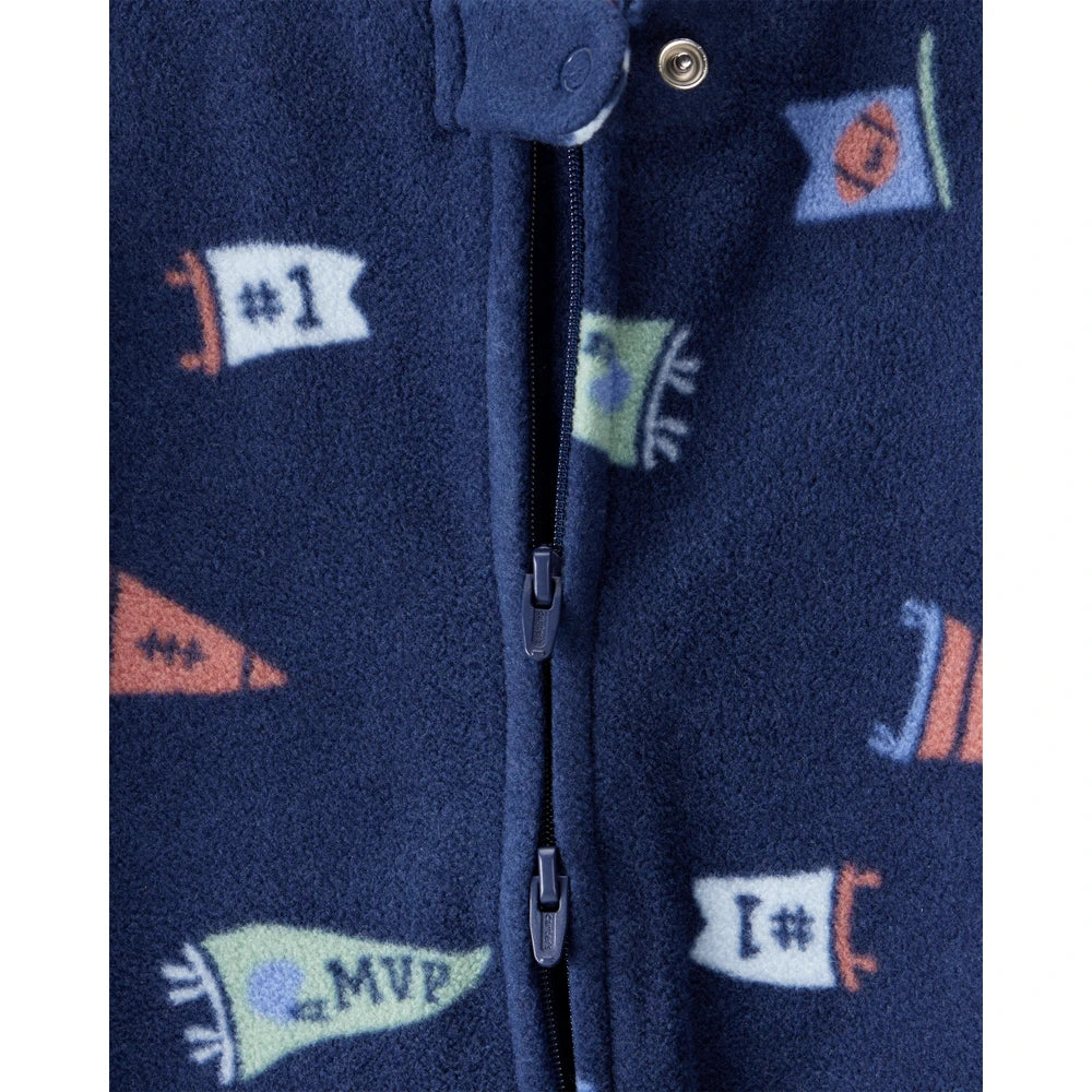 Grenouillère en Micropolaire Sport Bébé Garçon Carter's - Bleu Marine