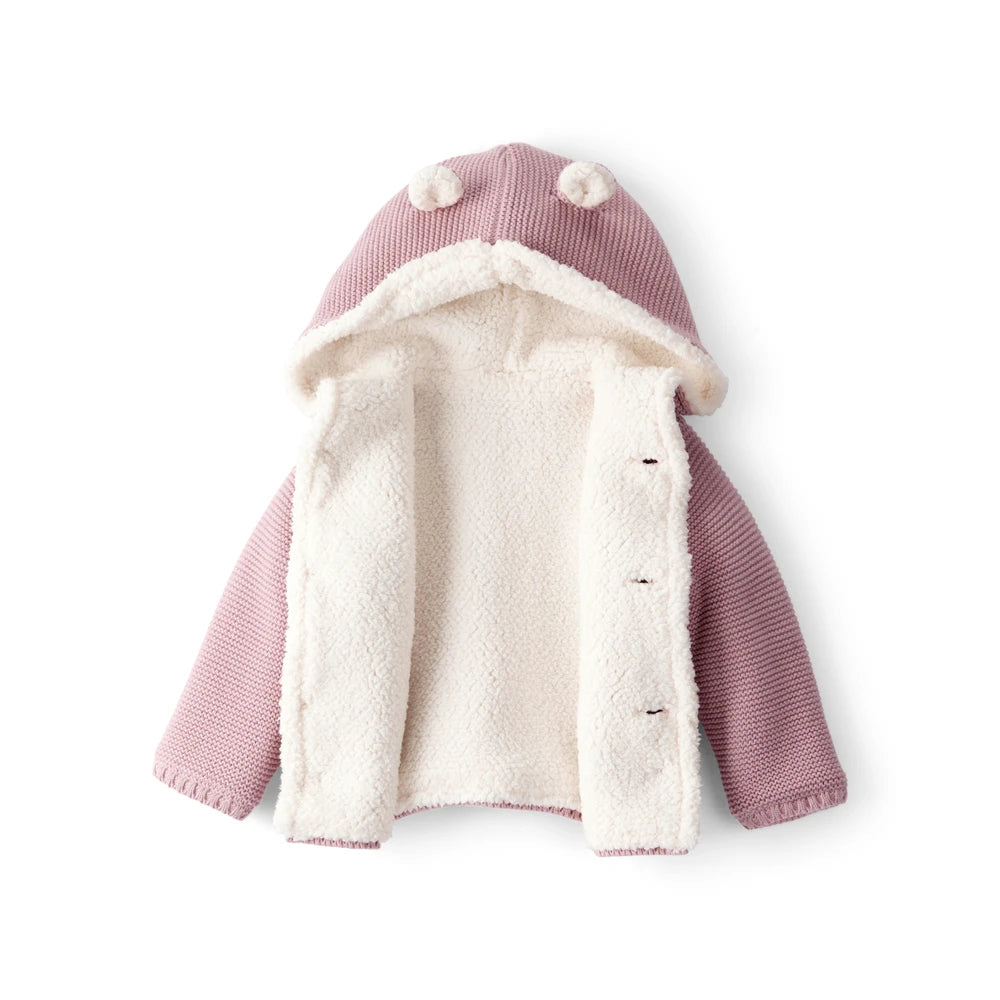 Cardigan en Coton Doublé Sherpa Bébé Fille Carter's - Rose