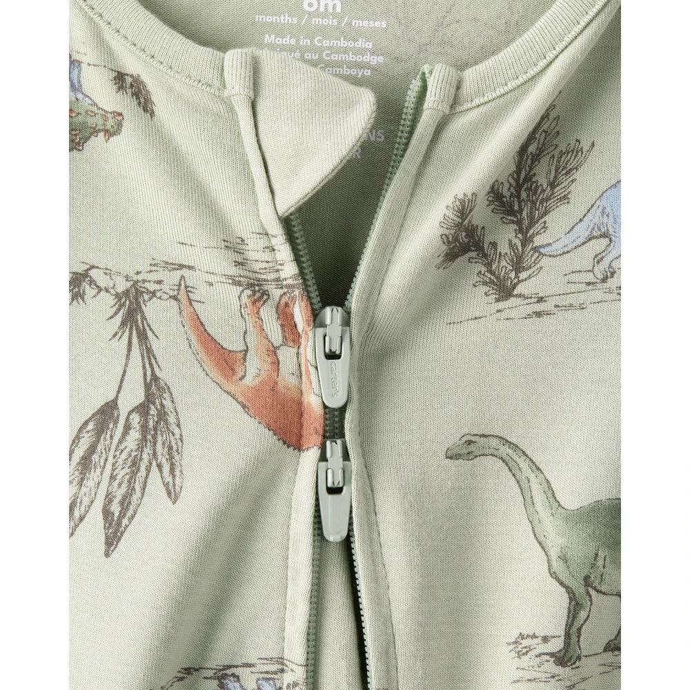 Grenouillère Convertible PurelySoft Dinosaures Bébé Garçon Carter's - Vert