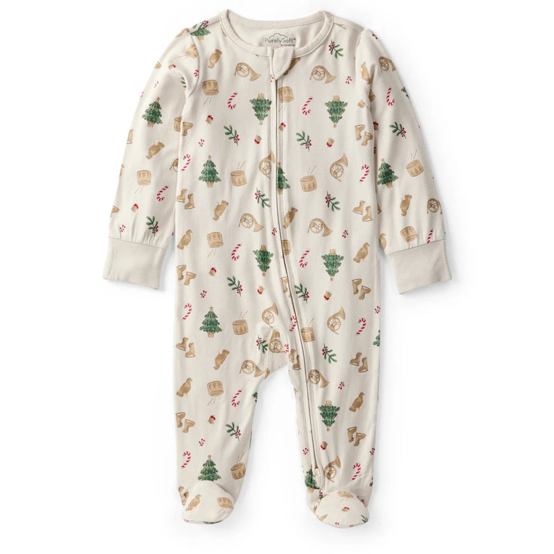 Baby Carter's PurelySoft Christmas Print Sleep & Play - White