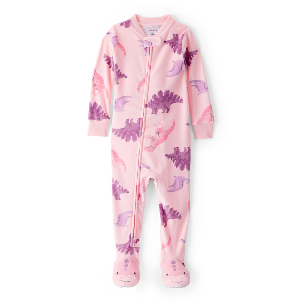 Grenouillère DreamPlush Dinosaure Bébé Fille Carter's - Rose