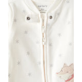 Grenouillère en Micropolaire Renard Bébé Fille Carter's - Blanc