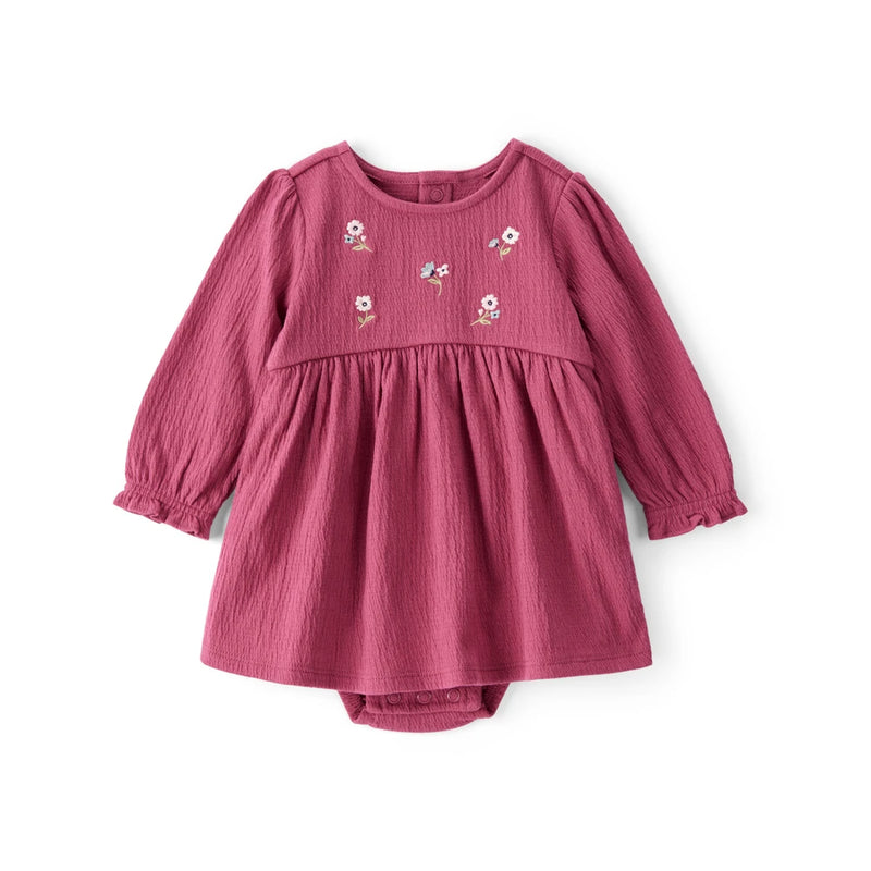 Robe Body Fleurie Brodée Bébé Fille Carter's - Rose Foncé