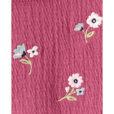 Robe Body Fleurie Brodée Bébé Fille Carter's - Rose Foncé