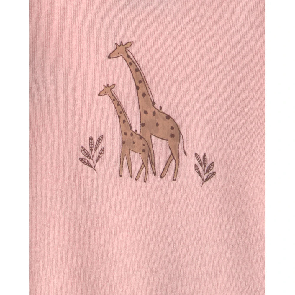 Lot de 4 Bodies à Manches Longues Safari Bébé Fille Carter's - Rose