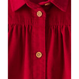 Robe en Velours Côtelé à Manches Longues Bébé Fille Carter's - Rouge