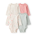 Lot de 4 Bodies à Manches Longues Cowgirl & Rayures Bébé Fille Carter's - Multi
