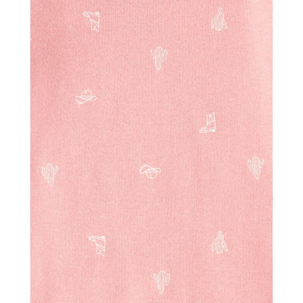 Lot de 4 Bodies à Manches Longues Cowgirl & Rayures Bébé Fille Carter's - Multi