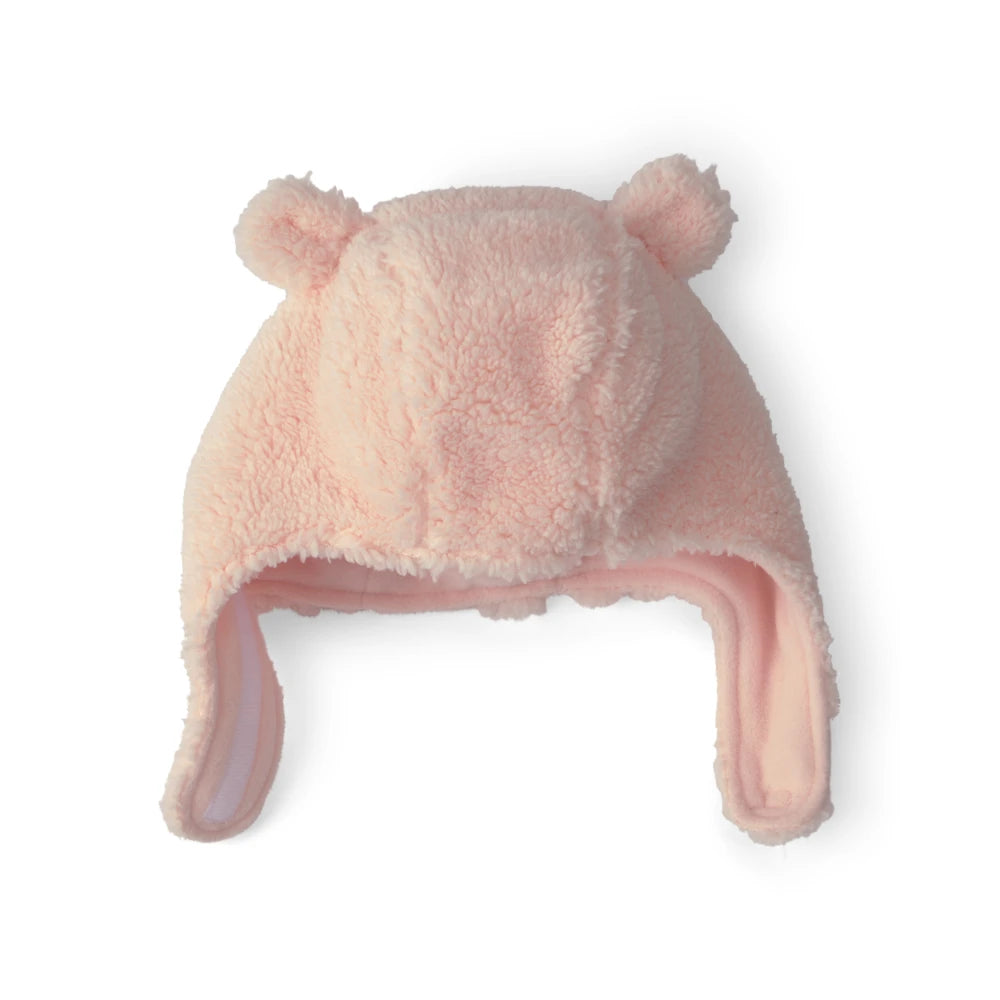 Ensemble Bonnet & Moufles en Sherpa Bébé Fille Carter's - Rose