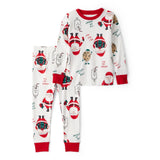 Pyjama 2 Pièces en Coton Père Noël Carter's - Beige