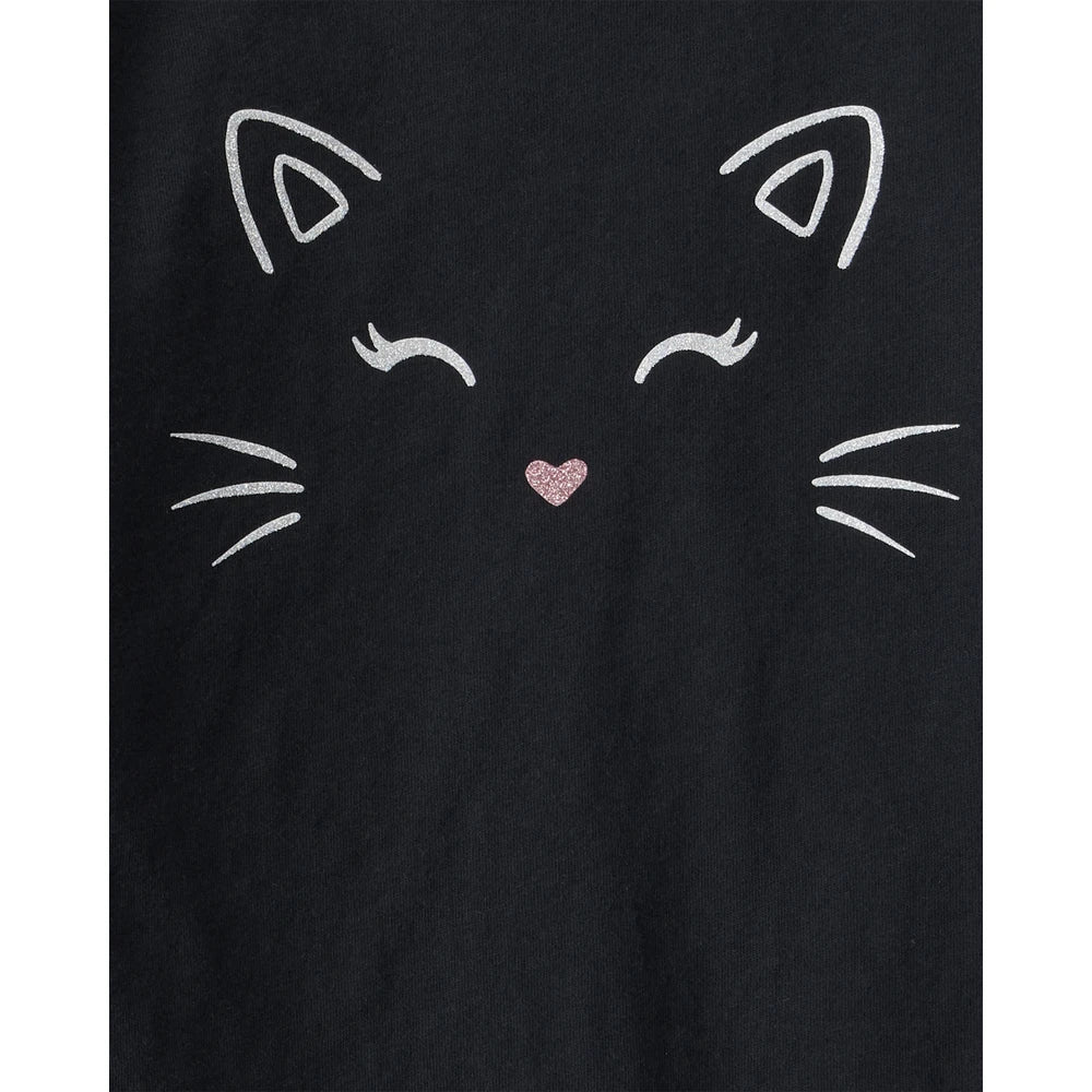 Ensemble T-shirt Chat & Jupe en Tulle Halloween Fille Carter's - Noir
