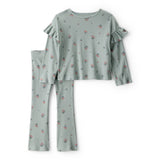 Ensemble 2 Pièces T-shirt & Pantalon Fleuri Fille Carter's - Vert