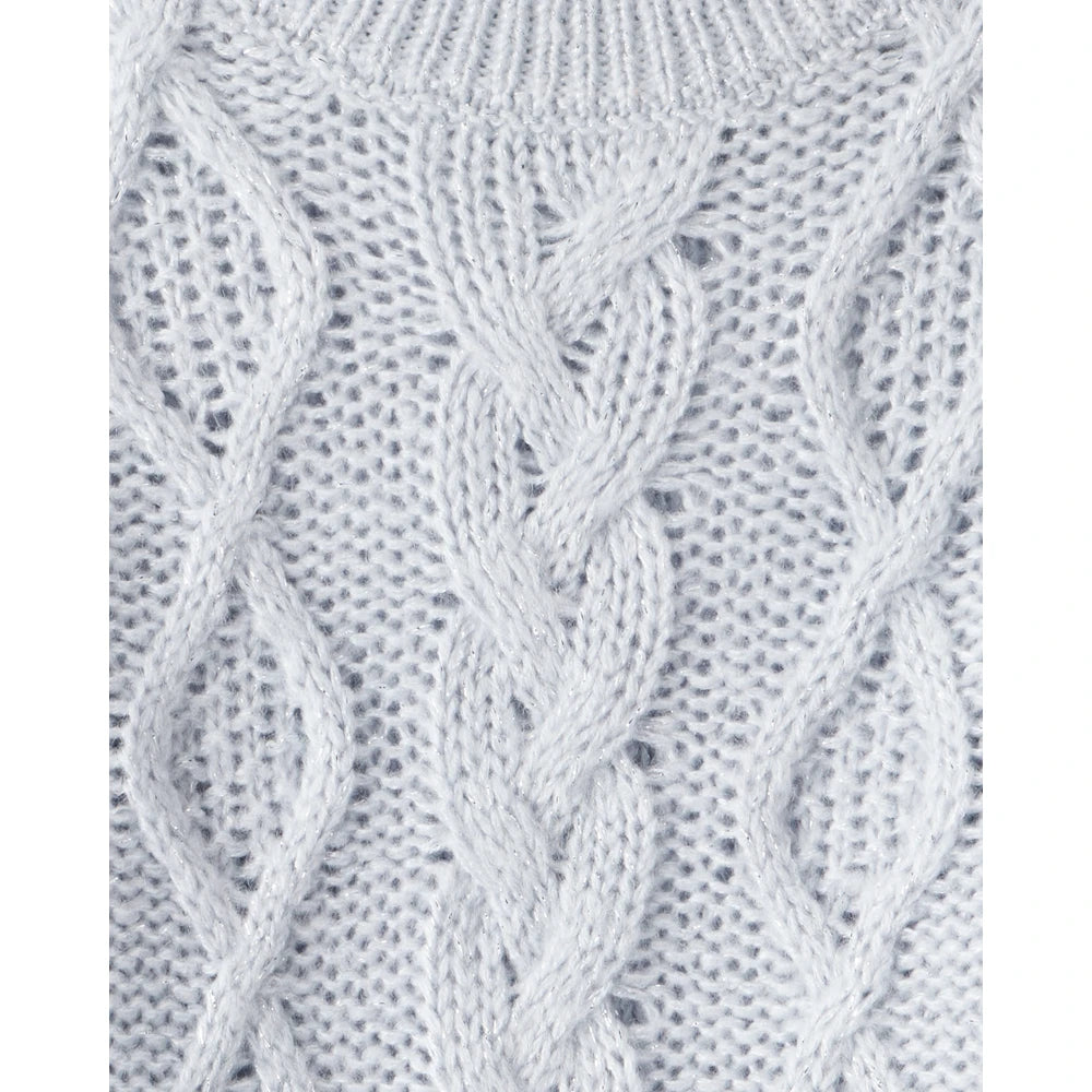 Pull Torsadé Métallisé Fille OshKosh - Bleu Glacier