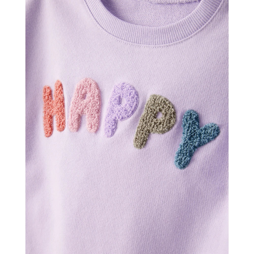 Sweat en Éponge Happy Fille Carter's - Mauve