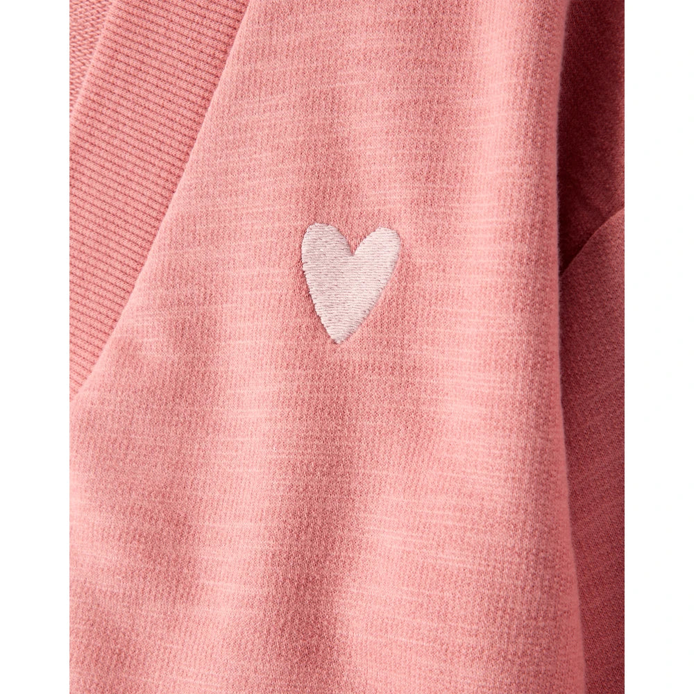 Cardigan en Éponge Cœurs Fille Carter's - Rose