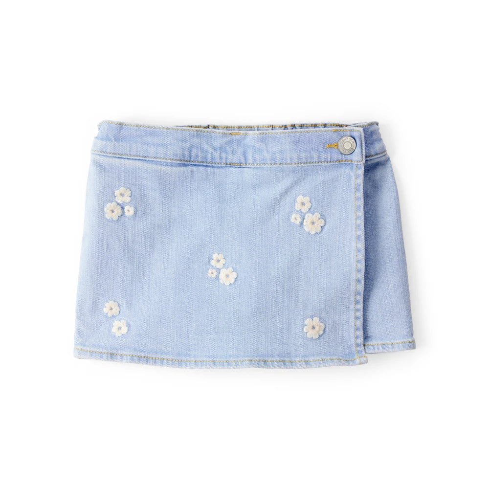 Jupe-Short en Jean Brodée Fille OshKosh - Bleu