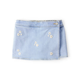 Jupe-Short en Jean Brodée Fille OshKosh - Bleu