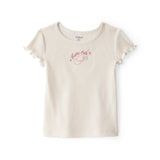 T-shirt Côtelé Chapeau de Cowgirl Fille OshKosh - Ivoire