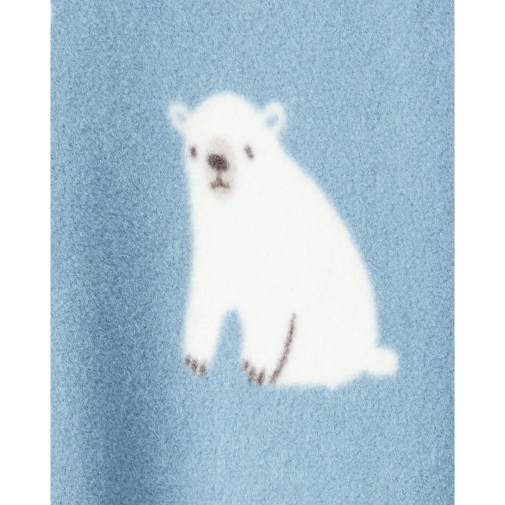 Pyjama 1 Pièce en Polaire à Pieds Ours Polaire Garçon Carter's - Bleu