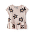 T-shirt à Manches Courtes Fleur Fille Carter's - Marron