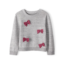 Pull en Tricot à Nœuds Fille Carter's - Gris