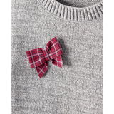 Pull en Tricot à Nœuds Fille Carter's - Gris