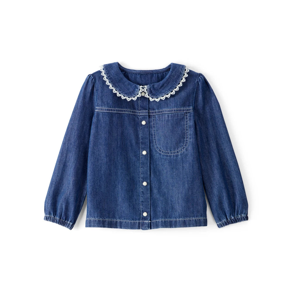 Chemise Western en Chambray Fille OshKosh - Bleu
