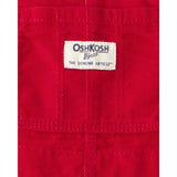 Jupe-Salopette en Velours Côtelé Fille OshKosh - Rouge