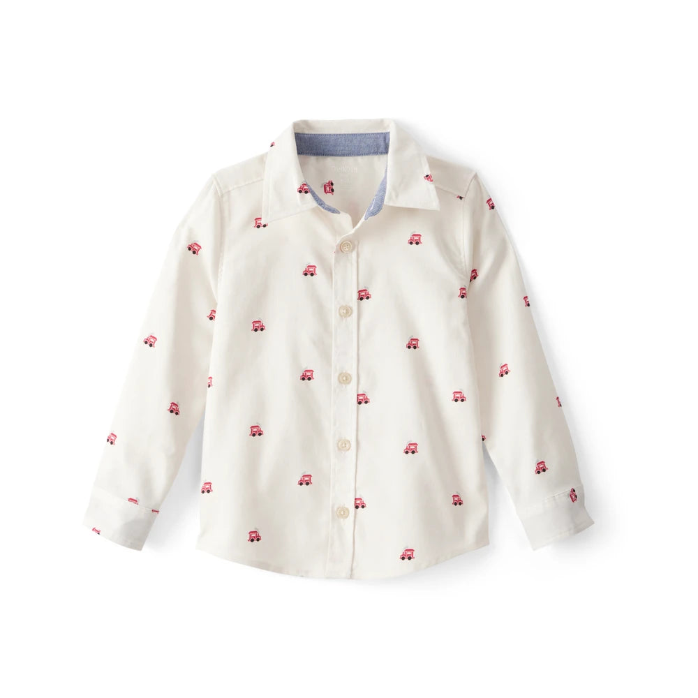 Chemise Imprimé Trains Garçon OshKosh - Blanc