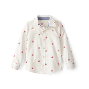 Chemise Imprimé Trains Garçon OshKosh - Blanc