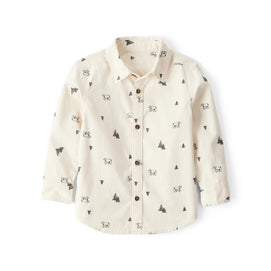 Chemise en Velours Côtelé Forêt d'Hiver Garçon Carter's - Ivoire