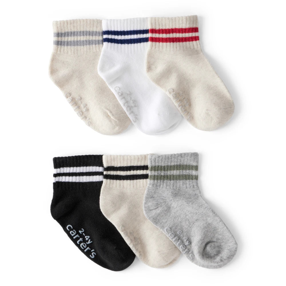 Lot de 6 Paires de Socquettes Rayées Garçon Carter's - Multi