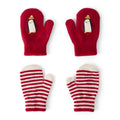 Moufles Antidérapantes Pingouin & Rayures Garçon Carter's - Rouge