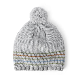 Bonnet à Pompon Rayé Garçon Carter's - Gris