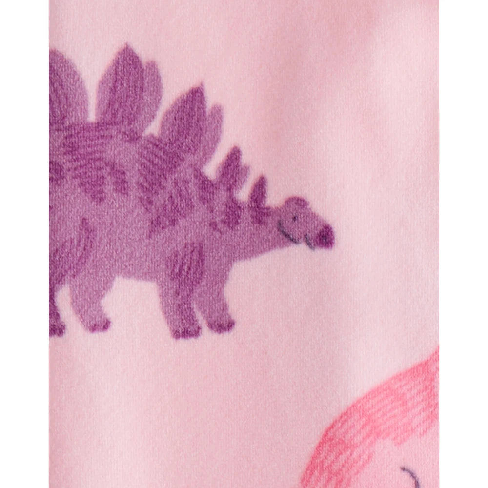 Pyjama 1 Pièce DreamPlush Dinosaure Fille Carter's - Rose