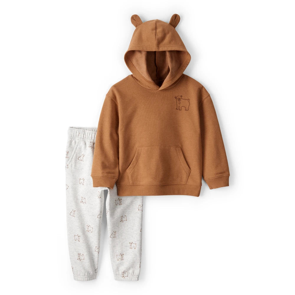 Ensemble T-shirt & Pantalon en Polaire Ourson Garçon Carter's - Marron