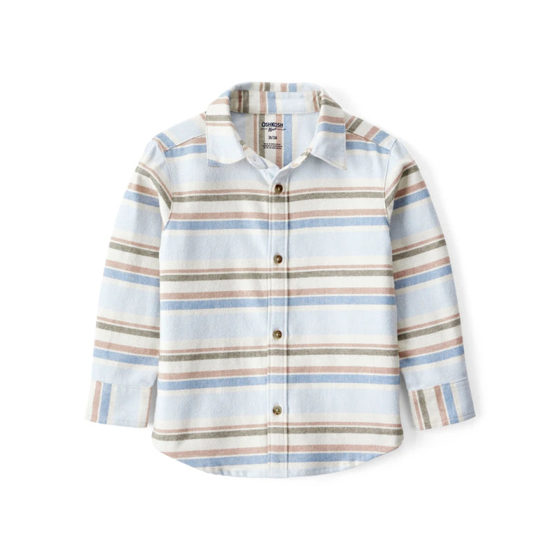 Chemise Boutonnée Rayée à Manches Longues Garçon OshKosh - Multi