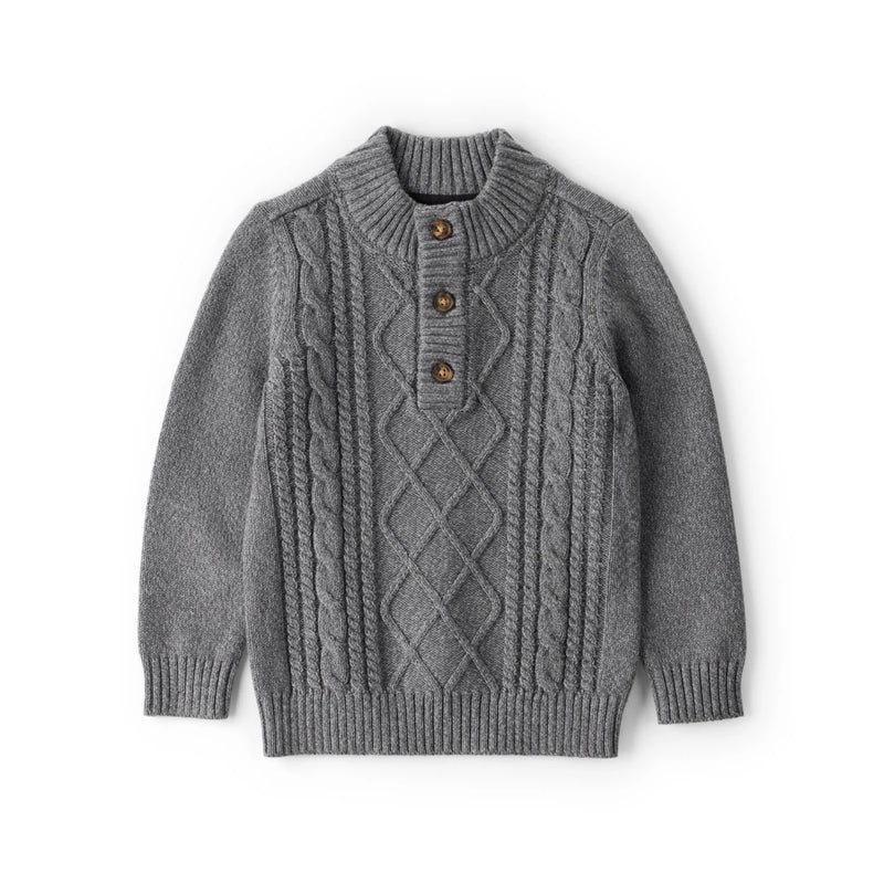 Pull Torsadé à Manches Longues Garçon OshKosh - Gris