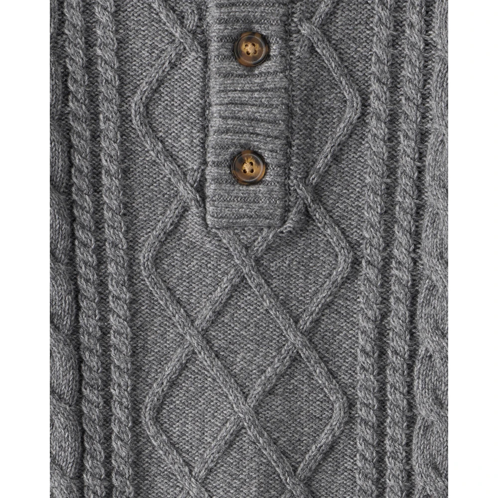 Pull Torsadé à Manches Longues Garçon OshKosh - Gris