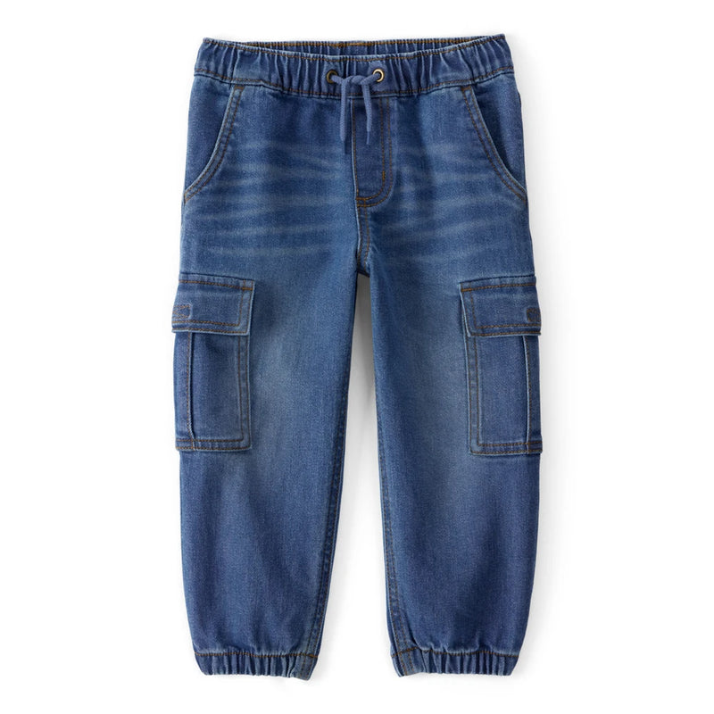 Boy OshKosh Denim Cargo Joggers - Dark Wash